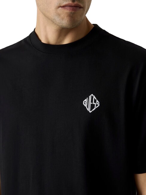 DIAMANTE LOGO Oversized short-sleeved T-shirt jetbla - T-shirt