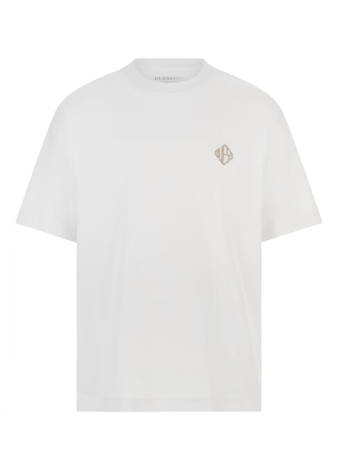 DIAMANTE LOGO Oversized short-sleeved T-shirt purwhite - T-shirt