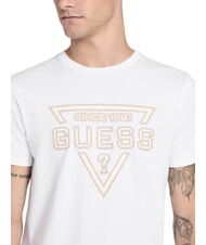 GUESS PAINTED TRIANGLE Regular fit short sleeve t-shirt purwhite - T-shirt - 3