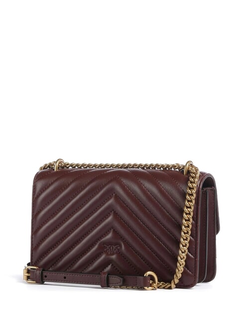 MINI LOVE BAG One chevron bag burgundy wine-antique gold - Women&rsquo;s Bags