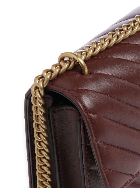 MINI LOVE BAG One chevron bag burgundy wine-antique gold - Women&rsquo;s Bags