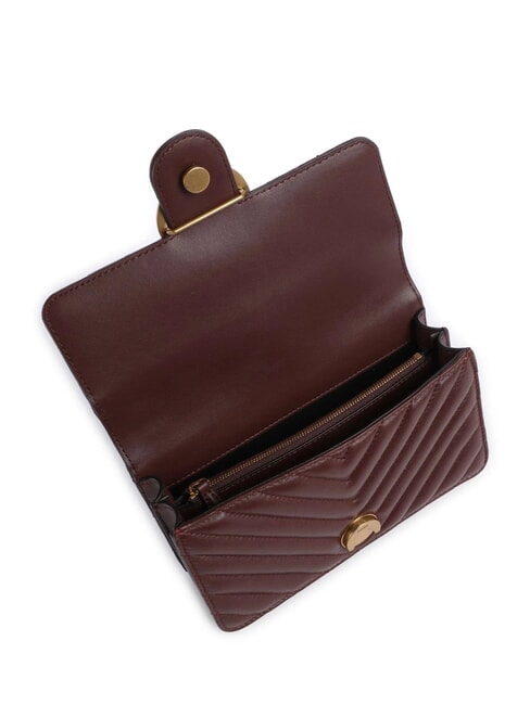 MINI LOVE BAG One chevron bag burgundy wine-antique gold - Women&rsquo;s Bags