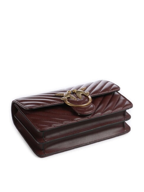 MINI LOVE BAG One chevron bag burgundy wine-antique gold - Women&rsquo;s Bags