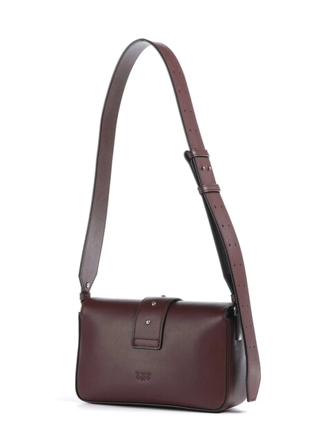 LOVE ONE SLOUCHY Mini leather shoulder bag burgundy wine-old silver - Women&rsquo;s Bags