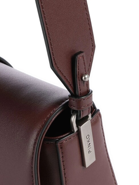 LOVE ONE SLOUCHY Mini leather shoulder bag burgundy wine-old silver - Women&rsquo;s Bags