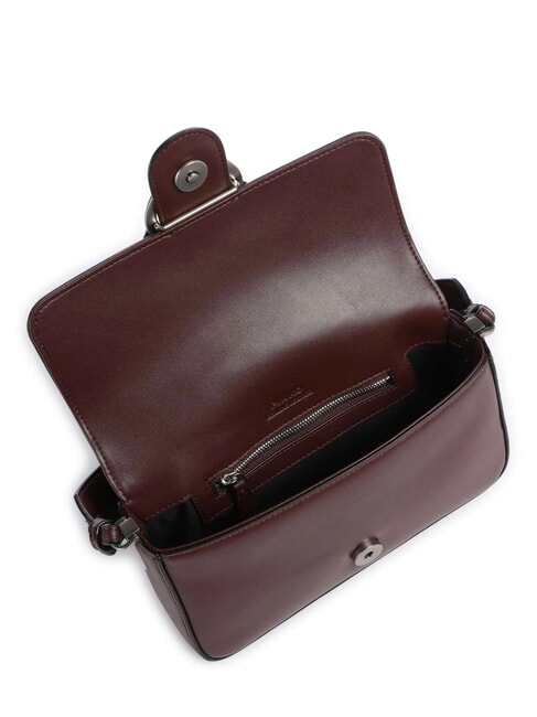 LOVE ONE SLOUCHY Mini leather shoulder bag burgundy wine-old silver - Women&rsquo;s Bags