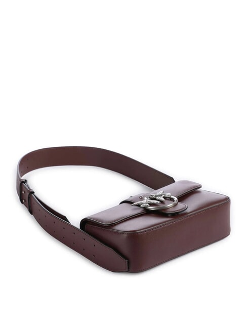 LOVE ONE SLOUCHY Mini leather shoulder bag burgundy wine-old silver - Women&rsquo;s Bags