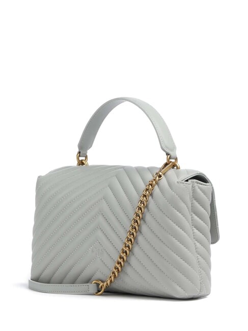 CLASSIC LADY LOVE BAG chevron bag pearl gray-antique gold - Women&rsquo;s Bags