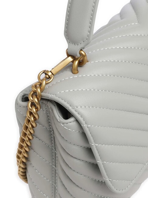 CLASSIC LADY LOVE BAG chevron bag pearl gray-antique gold - Women&rsquo;s Bags