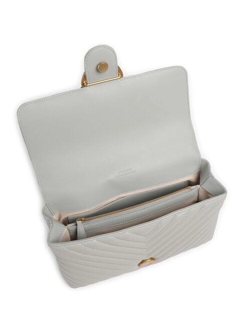 CLASSIC LADY LOVE BAG chevron bag pearl gray-antique gold - Women&rsquo;s Bags