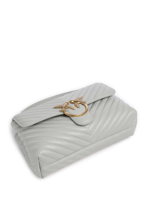 CLASSIC LADY LOVE BAG chevron bag pearl gray-antique gold - Women&rsquo;s Bags