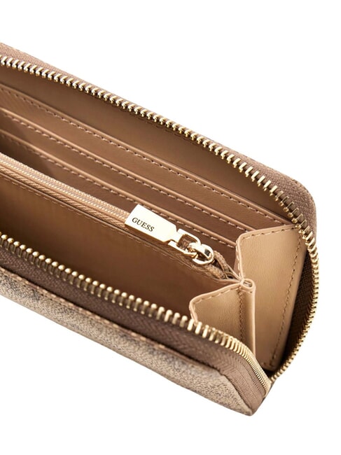 LAUREL 2 Medium zip wallet with 4G logo print latte logo / brown - Women&rsquo;s Wallets