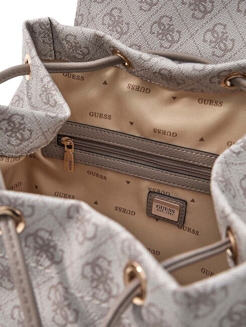 MANHATTAN 2 Backpack with 2 pockets dark taupe logo - Women&rsquo;s Bags