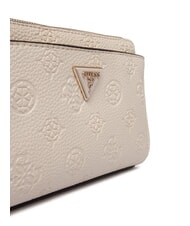 GUESS CRESIDIA 2 Peony shoulder bag with embossed logo off white logo - Women&rsquo;s Bags - 3