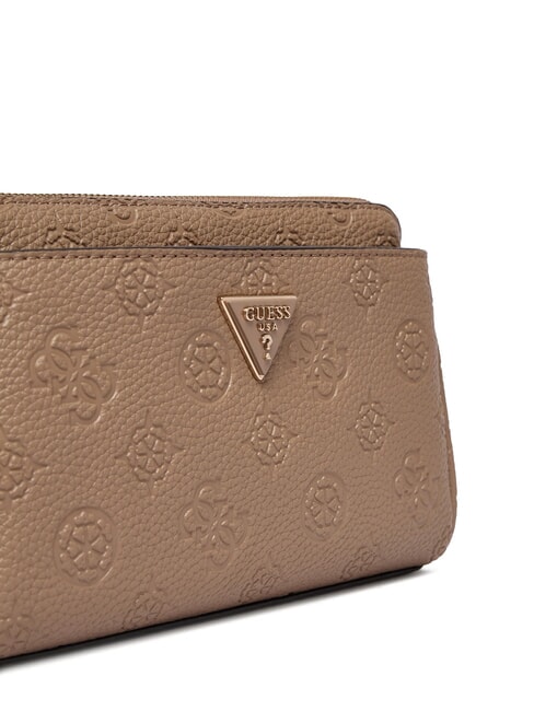 CRESIDIA 2 Peony shoulder bag with embossed logo dark taupe logo - Women&rsquo;s Bags