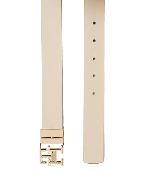 TH LOGO Reversible leather belt desert khaki melange - Belts