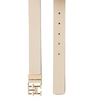 TOMMY HILFIGER TH LOGO Reversible leather belt desert khaki melange - Belts - 3