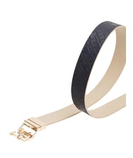 TOMMY HILFIGER TH LOGO Reversible leather belt desert khaki melange - Belts - 4