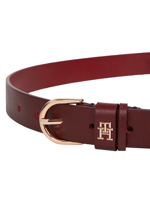 ESSENTIAL EFFORTLESS Leather Belt Made in Italy oxblood - Belts
