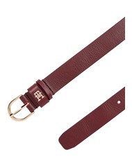 TOMMY HILFIGER ESSENTIAL EFFORTLESS Leather Belt Made in Italy oxblood - Belts - 3