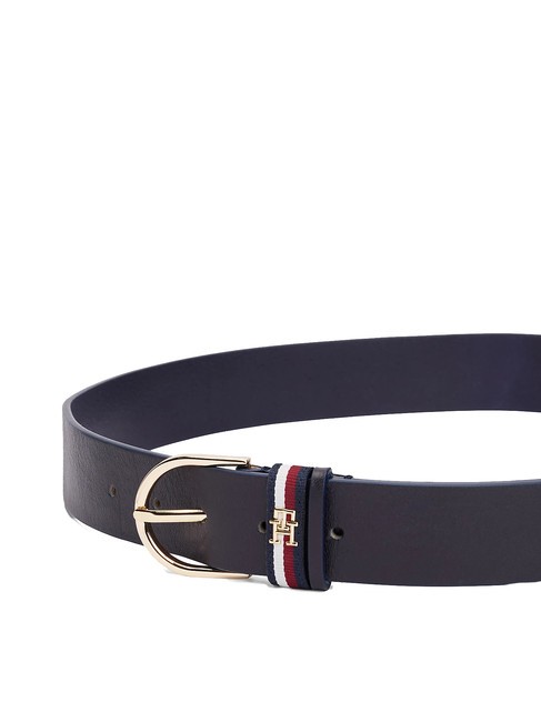 ESSENTIAL EFFORTLESS CORP Leather belt space blue - Belts