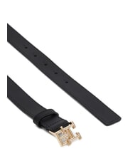 TOMMY HILFIGER TH LOGO Women's leather belt black - Belts - 2