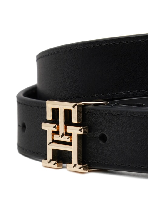 TH LOGO Women's leather belt black - Belts
