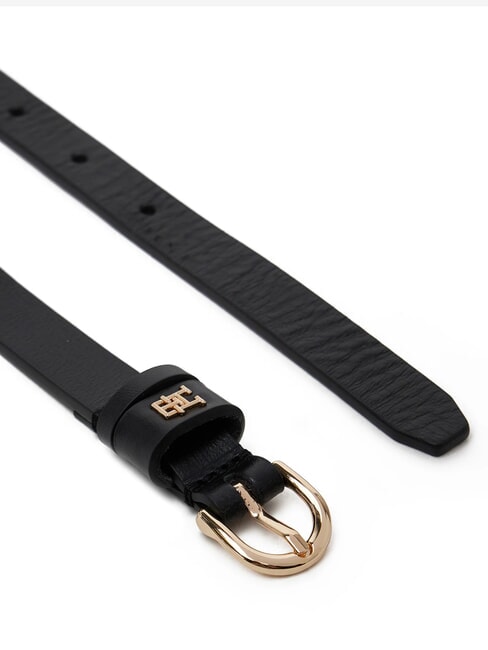 TH LOGO Women's thin leather belt black - Belts