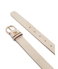 TOMMY HILFIGER TH ESSENTIAL Women's nubuck leather belt sandalwood - Belts - 3
