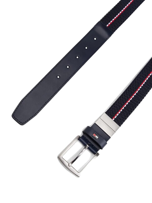 REVERSIBLE Double-sided fabric belt space blue - Belts