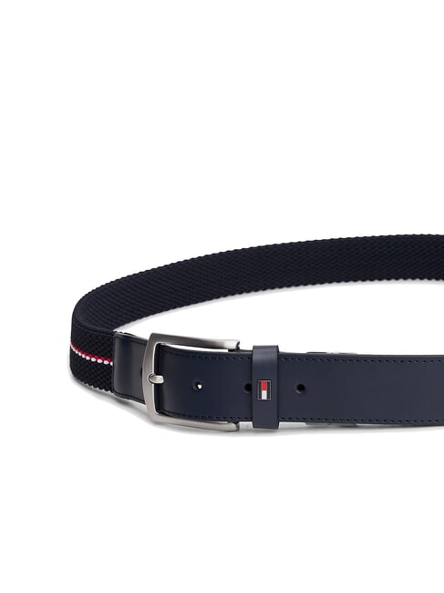 REVERSIBLE Double-sided fabric belt space blue - Belts