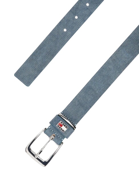 TH HERITAGE Denim print leather belt desert sky multi - Belts