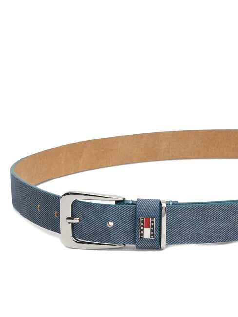 TH HERITAGE Denim print leather belt desert sky multi - Belts