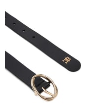 TOMMY HILFIGER TH CHIC Women's leather belt black - Belts - 2