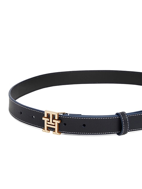 TH LOGO Women's leather belt space blue - Belts