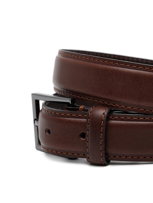 HUDSON Leather belt coffee bean - Belts