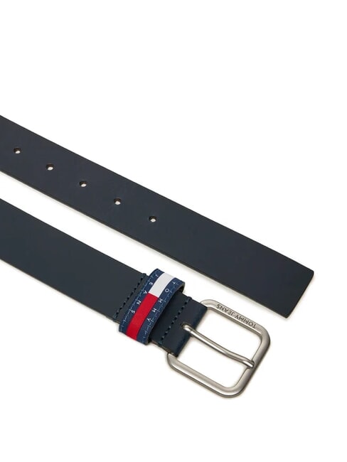 TOMMY JEANS RYAN Leather belt dark night navy - Belts