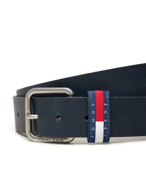 TOMMY JEANS RYAN Leather belt dark night navy - Belts