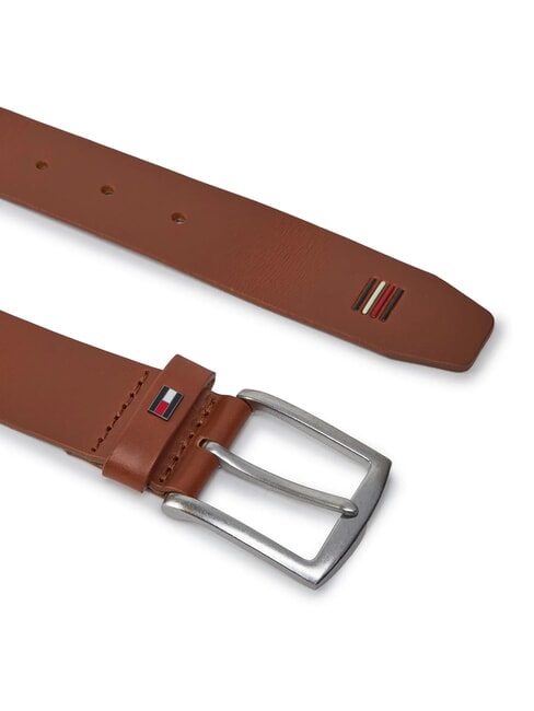 DENTON Leather belt cognac / black - Belts