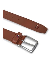 TOMMY HILFIGER DENTON Leather belt cognac / black - Belts - 2