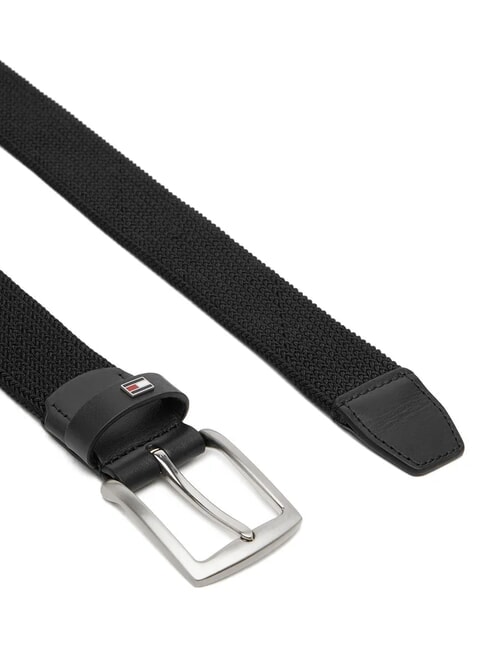 DENTON ELASTIC Men's woven fabric belt black - Belts