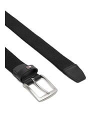 TOMMY HILFIGER DENTON ELASTIC Men's woven fabric belt black - Belts - 2