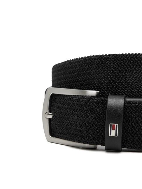 DENTON ELASTIC Men's woven fabric belt black - Belts