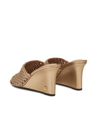 TOMMY HILFIGER TH High metallic crochet sandals gold - Women&rsquo;s shoes - 5