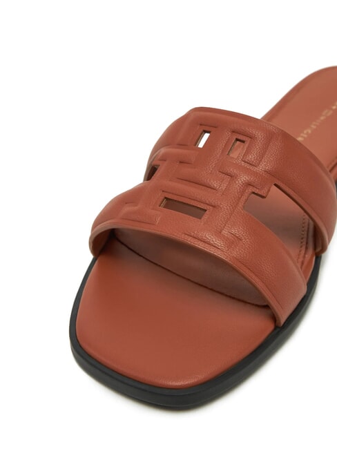 TH LOGO STRAP Low leather slippers cinnamon bark - Women&rsquo;s shoes