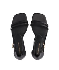 TOMMY HILFIGER TH High leather sandals with strap black - Women&rsquo;s shoes - 3