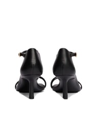 TOMMY HILFIGER TH High leather sandals with strap black - Women&rsquo;s shoes - 5