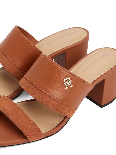 TH Wide-heel leather mule sandal cinnamon bark - Women&rsquo;s shoes