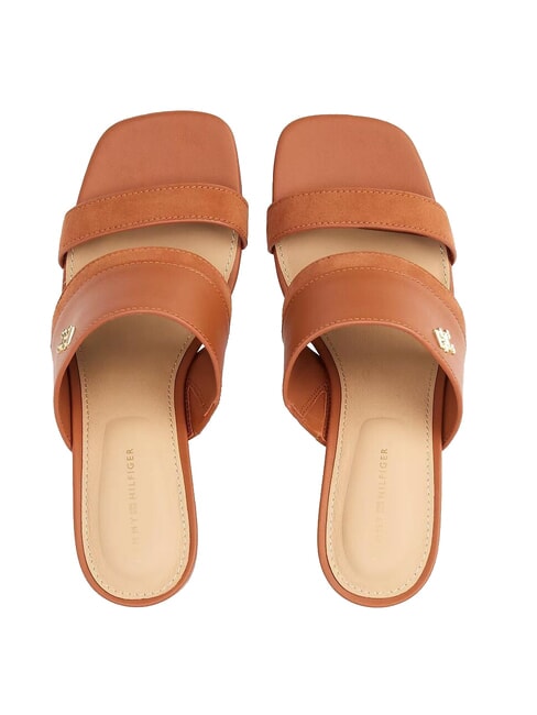 TH Wide-heel leather mule sandal cinnamon bark - Women&rsquo;s shoes