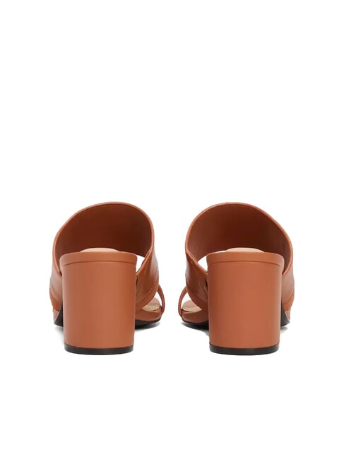 TH Wide-heel leather mule sandal cinnamon bark - Women&rsquo;s shoes
